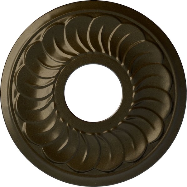 Ekena Millwork Blackthorn Ceiling Medallion (Fits Canopies up to 4 7/8"), 11 3/4"OD x 3 5/8"ID x 1"P, Green Gold CM11BLGGS - main